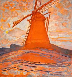 ▲몬드리안의 초기 대표작, 《풍차》

(Windmill, 1917, 암스테르담 시립미술관 소장)

ⓒPublic Domain
