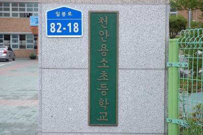 천안용소초등학교 명판