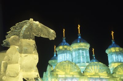 Harbin Ice Festivel at night 05