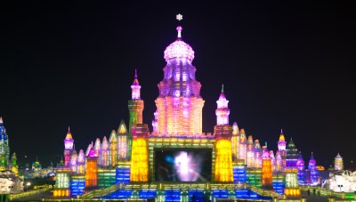Harbin Ice Festivel at night 08
