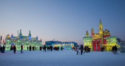 Harbin Ice Festivel at night 10