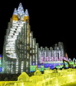 Harbin Ice Festivel at night 11