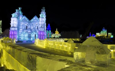 Harbin Ice Festivel at night 07