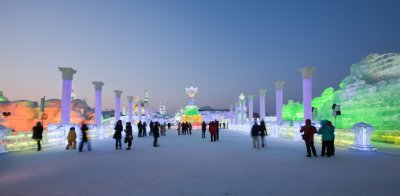 Harbin Ice Festivel at night 11