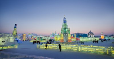 Harbin Ice Festivel at night 12