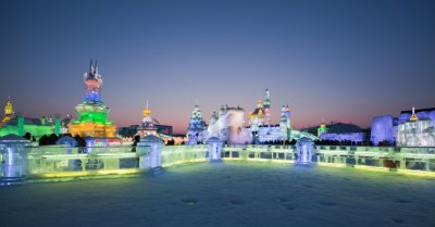 Harbin Ice Festivel at night 13