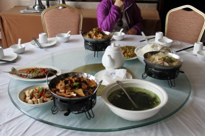 중국 호텔에서의 점심상 12