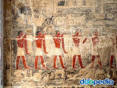 사카라 피라미드 내부 벽화 (술통을 옮기는 남자들)