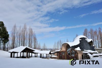 ​아케보노 어린이 숲 공원의 겨울 풍경