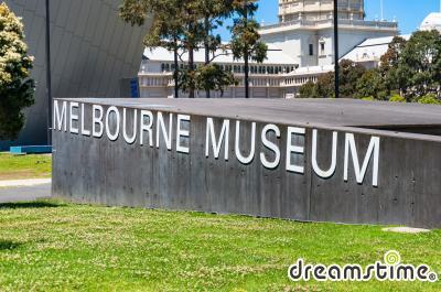 멜버른 박물관의 팻말