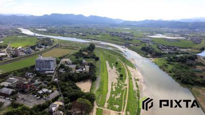 지쿠고 강 항공 사진