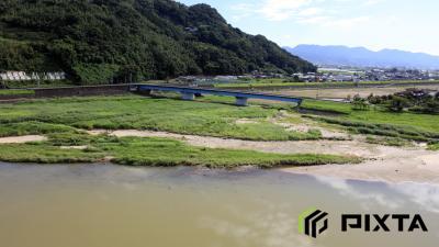 지쿠고 강 항공 사진