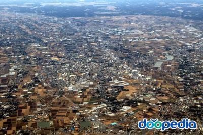 이바라키현 동부 항공사진