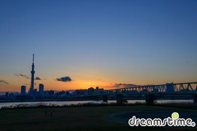 도쿄스카이트리 새벽전경