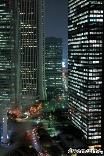 신쥬쿠 고층빌딩 야경
