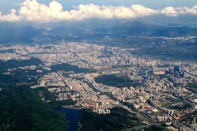 선전 바오안 국제공항 이륙