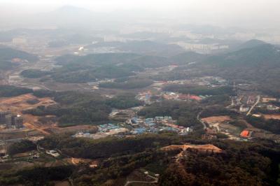 김포공항, 착륙 항공사진