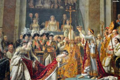 [9] 대표 소장품 2

자크 다비드가 그린 《나폴레옹 1세의 대관식》(1807).

나폴레옹의 열렬한 지지자였던 그는 프랑스혁명 이후 황제의 제1화가로 활동하며

이후 《알프스를 넘는 나폴레옹》 등 여러 역사적인 장면들을 회화로 남겼다.
